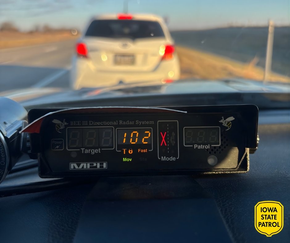 Iowa State Patrol Clocks Driver Going 164 Miles an Hour