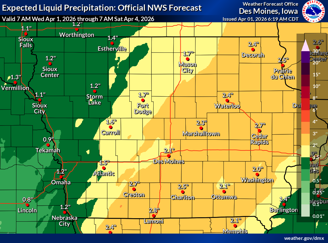 Scattered Storms to Bring Much-Needed Rain Across Iowa