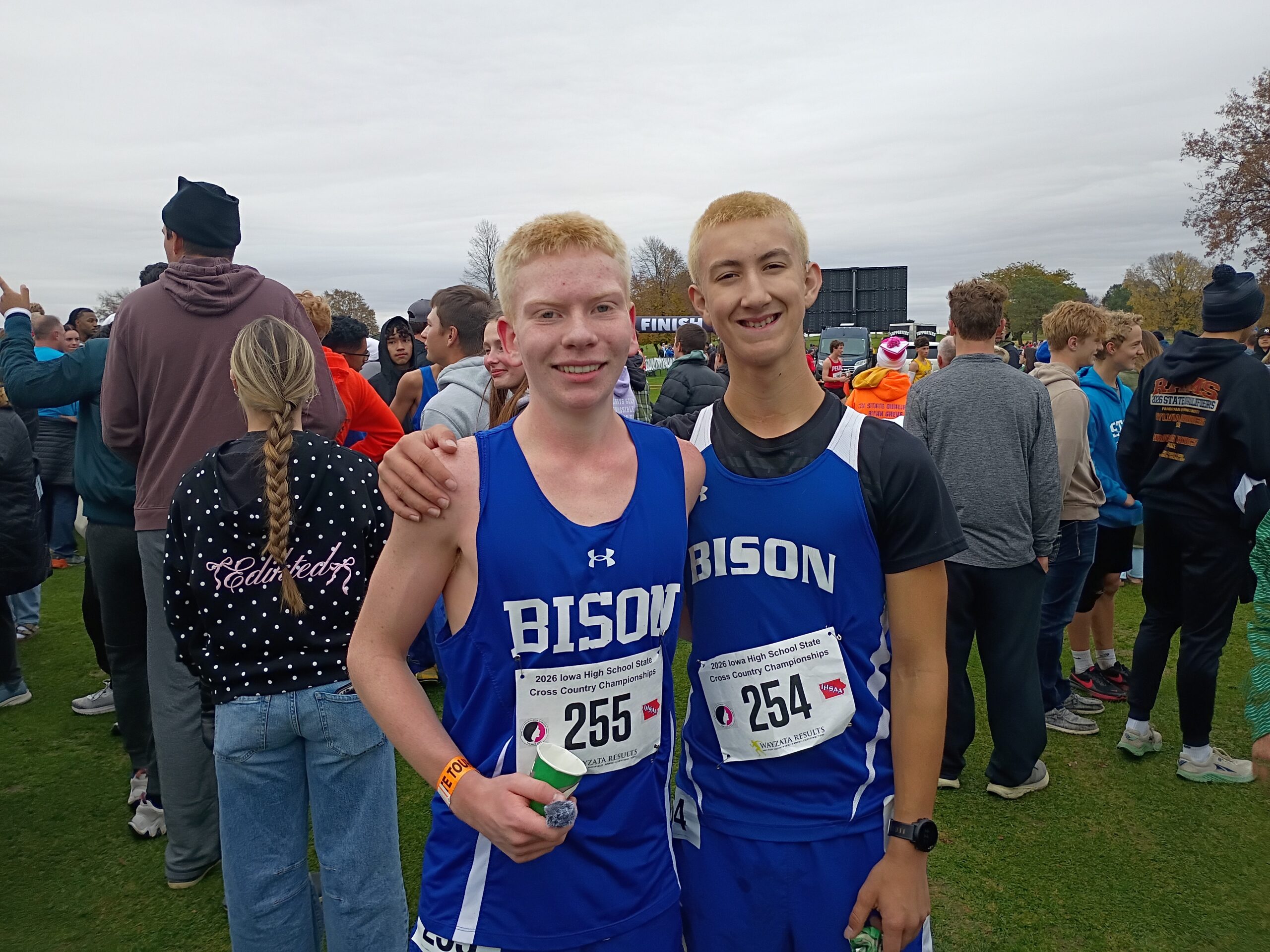2026 Iowa High School State Cross Country – North Iowa’s Wyatt Wright & Dante Nelson