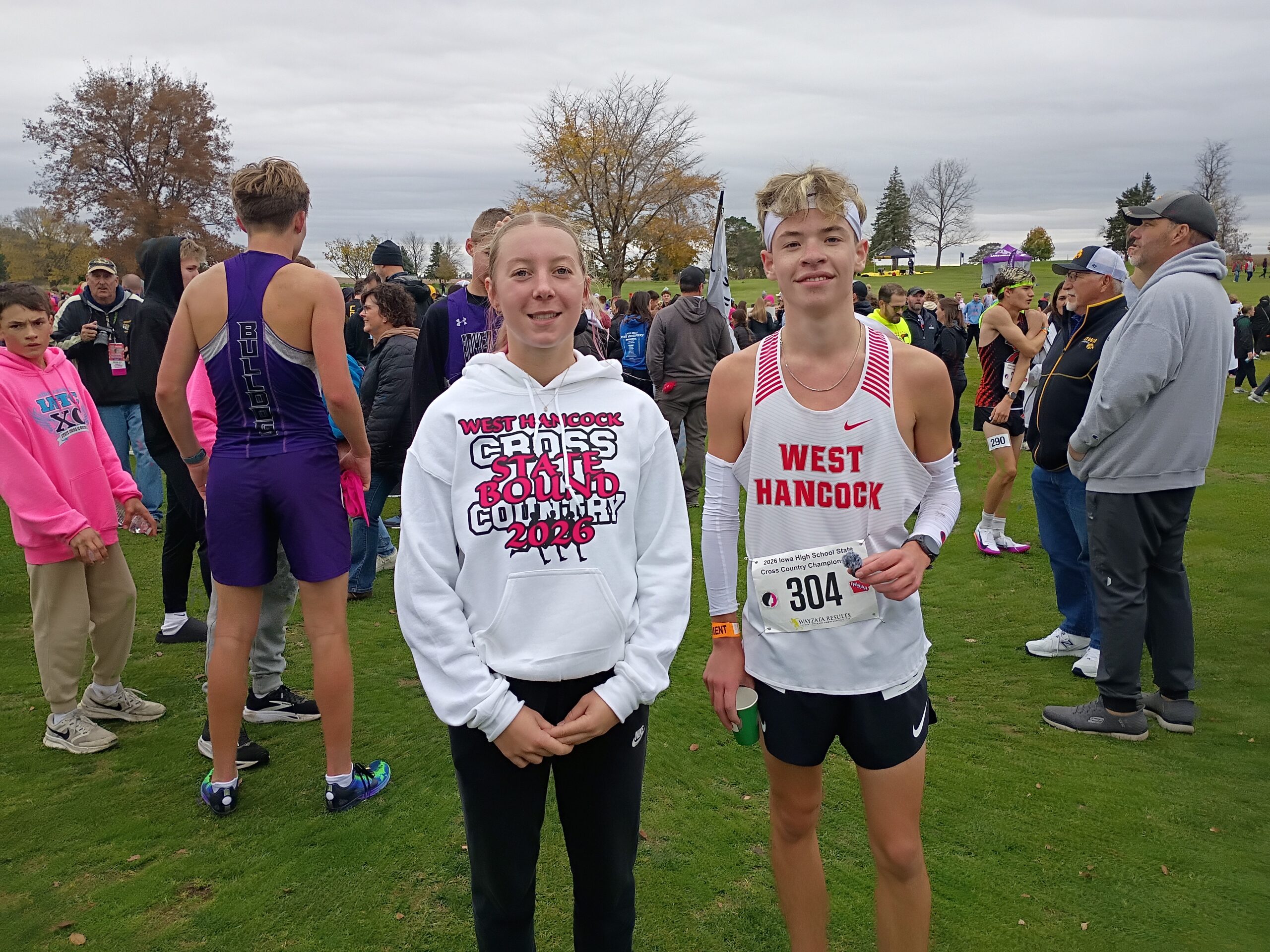 2026 Iowa High School State Cross Country – West Hancock’s Izzy Weiland & Riley Gauden